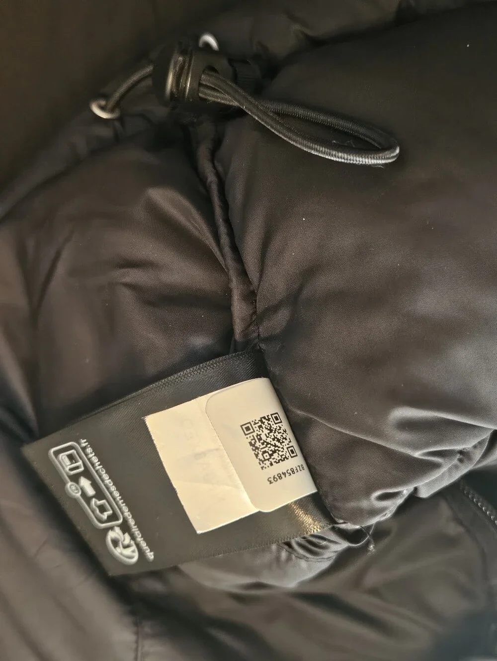 North Face nuptse 700 Down puffer Coat Jacket W Hood black Small S Has REPAIR